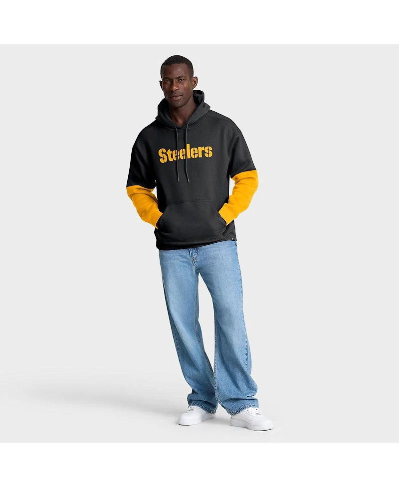 Fanatics Men's Black Pittsburgh Steelers Helmet Pullover Hoodie