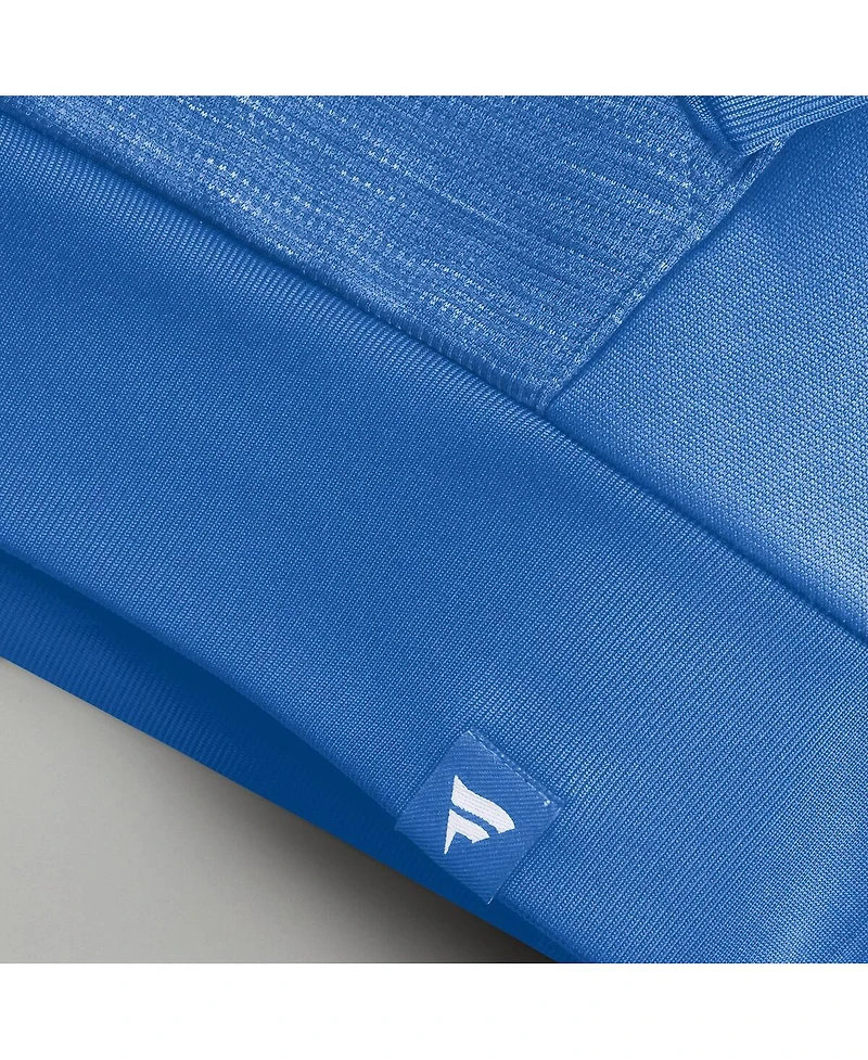 Fanatics Men's Blue Detroit Lions Checkdown Pass Full-Zip Hoodie