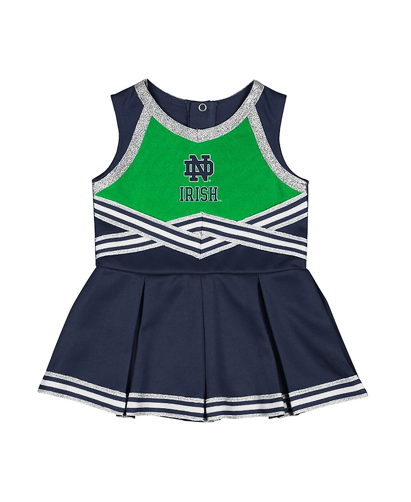 Colosseum Girls Baby Boys and Girls Navy Notre Dame Fighting Irish Lollipop Park Cheer Dress