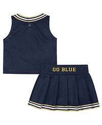 Colosseum Girls Toddler 2-Piece Navy Michigan Wolverines Lollipop Park Cheer Set