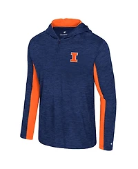 Colosseum Men's Navy Illinois Fighting Illini Always Sunny Quarter-Zip Hoodie