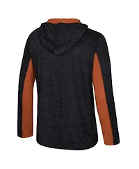 Colosseum Men's Black Texas Longhorns Always Sunny Quarter-Zip Hoodie