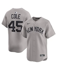 Nike Men's Gerrit Cole Gray New York Yankees Road Limited Player Jersey