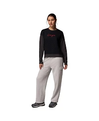 Columbia Women's Black Georgia Bulldogs Collegiate Hart Mountain Quilted Sweatshirt