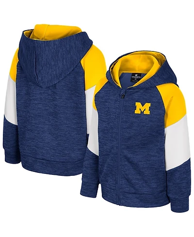 Colosseum Toddler Navy Michigan Wolverines Spirit Hollow Full-Zip Hoodie