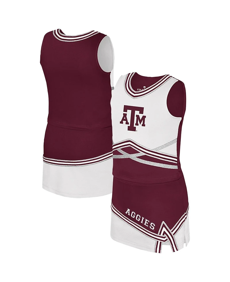 Colosseum Big Girls 2-Piece Maroon Texas A&M Aggies Lollipop Park Cheer Set