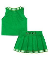 Colosseum Girls Toddler 2-Piece Green Oregon Ducks Lollipop Park Cheer Set