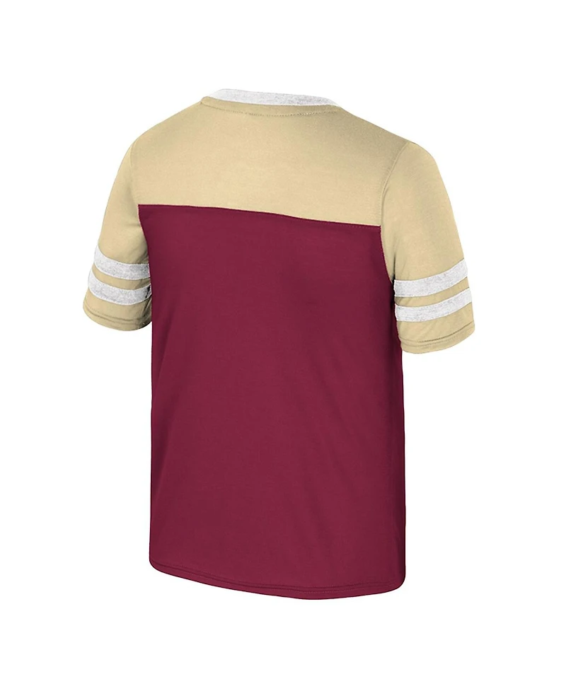 Colosseum Big Girls Garnet Florida State Seminoles Princess Bubblegum Bling T-Shirt