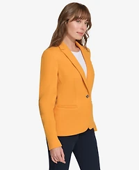 Tommy Hilfiger Women's Scuba One-Button Blazer