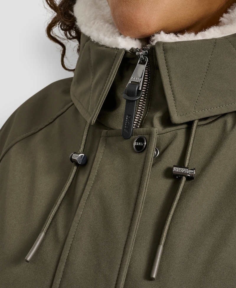 Dkny Plus Hooded Coat