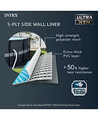 Intex Ultra Xtr Frame 14' x 42" Round Above Ground Outdoor Swimming Pool Set