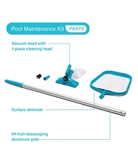 Intex 12' x 30" Metal Frame Above Ground Pool, Filter, Cover, & Maintenance Kit