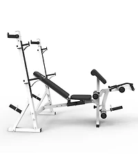 Marcy Olympic Weight Bench, Home Gym Exercise Equipment Workout Machine, White