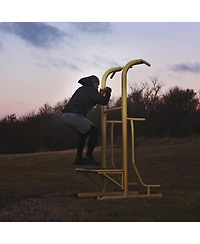 Stamina 65-1485 Weatherproof Steel Outdoor Fitness Power Tower Pro Station, Gold