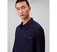 Calvin Klein Men's Classic-Fit Yarn-Dyed Houndstooth Shirt