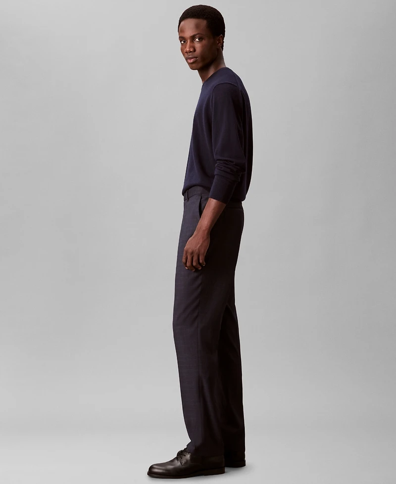 Calvin Klein Men's Slim-Fit Check Trouser Pants