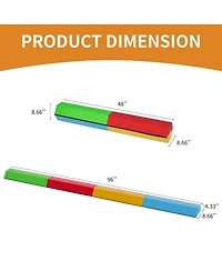 BalanceFrom Fitness All Purpose Mat with 8 Ft Balance Beam Gymnastic Set