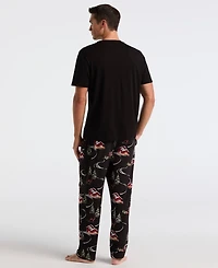 Perry Ellis Portfolio Men's Deluxe Touch Snow Day Print Pajama Pants