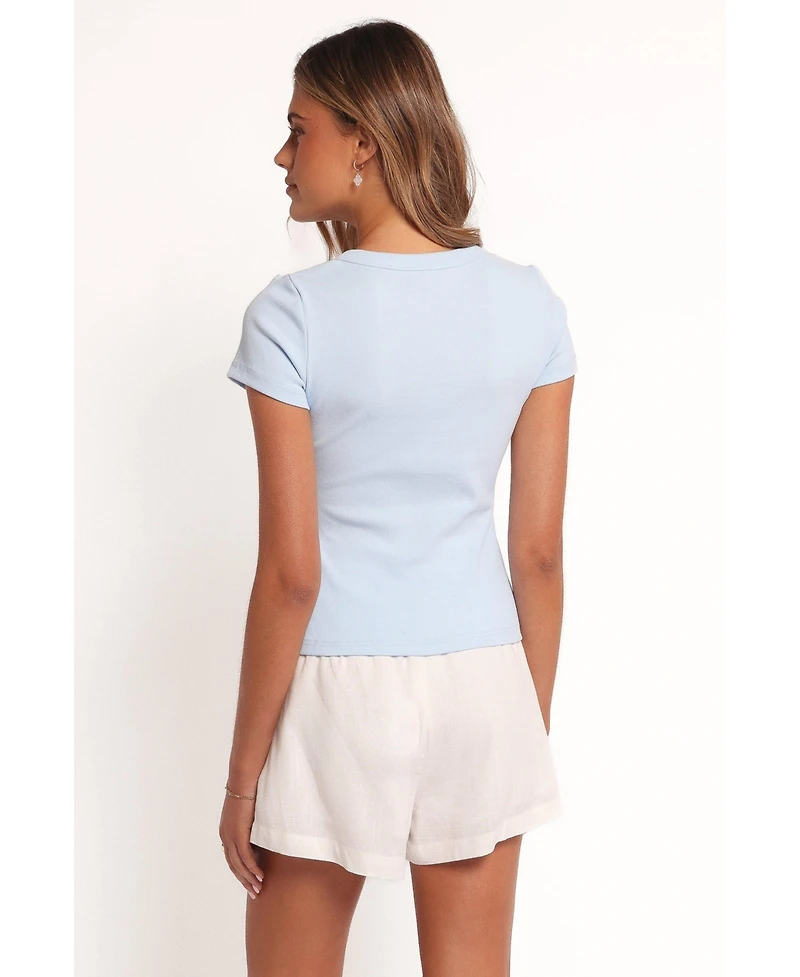 Petal and Pup Women's Tylarah Short Sleeve Cardigan Top
