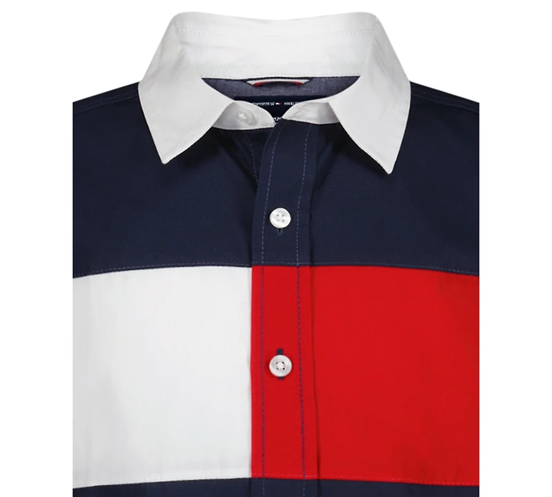 Tommy Hilfiger Boys 2T-7 Chest Flag Point Collar Shirt