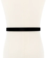 Michael Kors Silver-Tone Buckle Leather Belt
