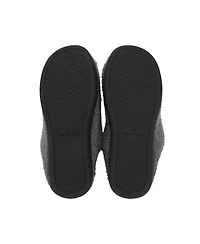 Generic Men's Halloween Black Cat Glow Moon & Stars Adult Gray Scuff Slippers-Large