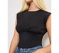 Good American Women's Sleeveless Corset Top, Regular & Plus