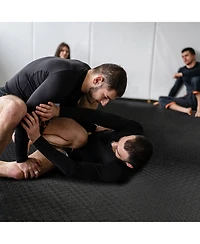 BalanceFrom Fitness 96 Sq Ft Interlocking Exercise Mat Tiles, Black (2 Pack)