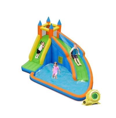 Kids Inflatable Water Slide Bounce House with Carry Bag & 480W Blower