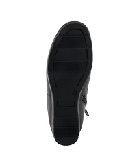 Spring Step Apso Leather Wedge Bootie with Elastic Panel, Inside Zipper, and Removable Insole