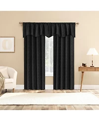 Sun Zero Belmont Floral Jacquard 100% Blackout Rod Pocket Curtain Panel