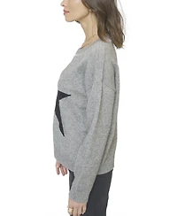 Central Park West Women's Myra Whipstitch Star Crewneck