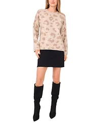 Vince Camuto Women's Sequined Long Sleeve Sweater