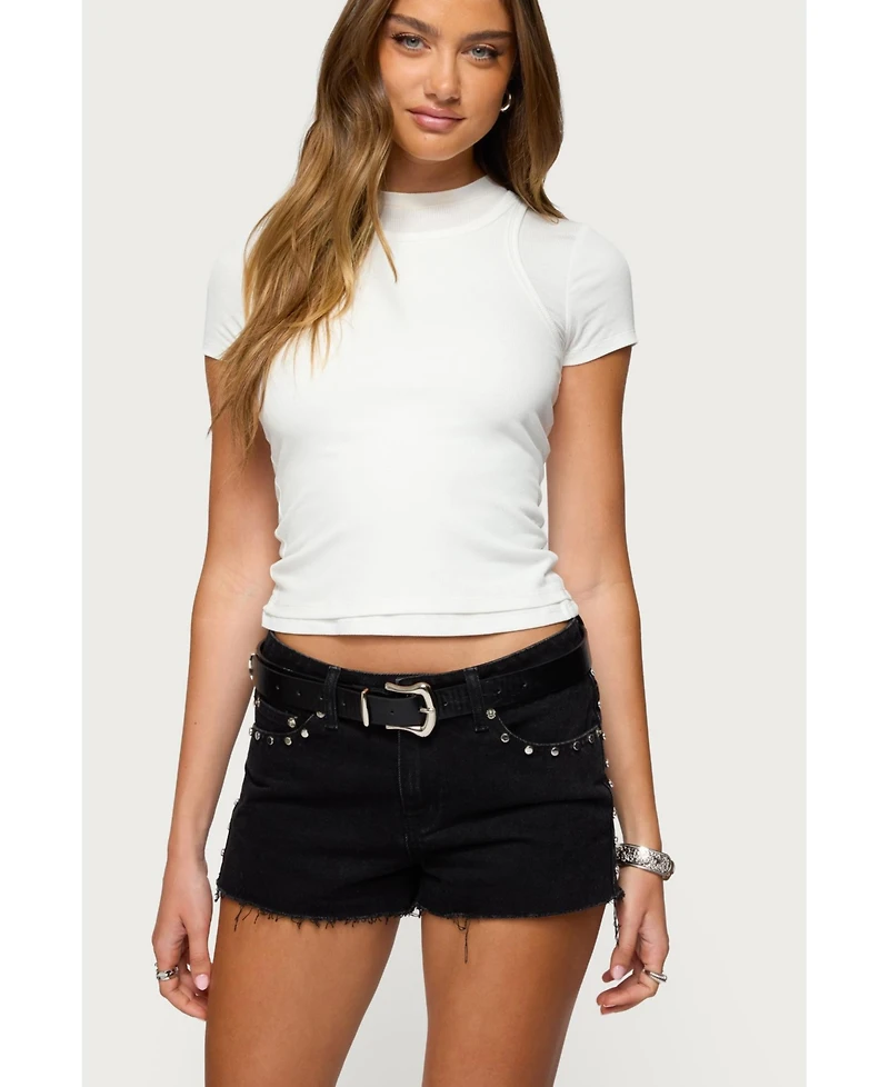 Edikted Women's Devlin Layered T Shirt