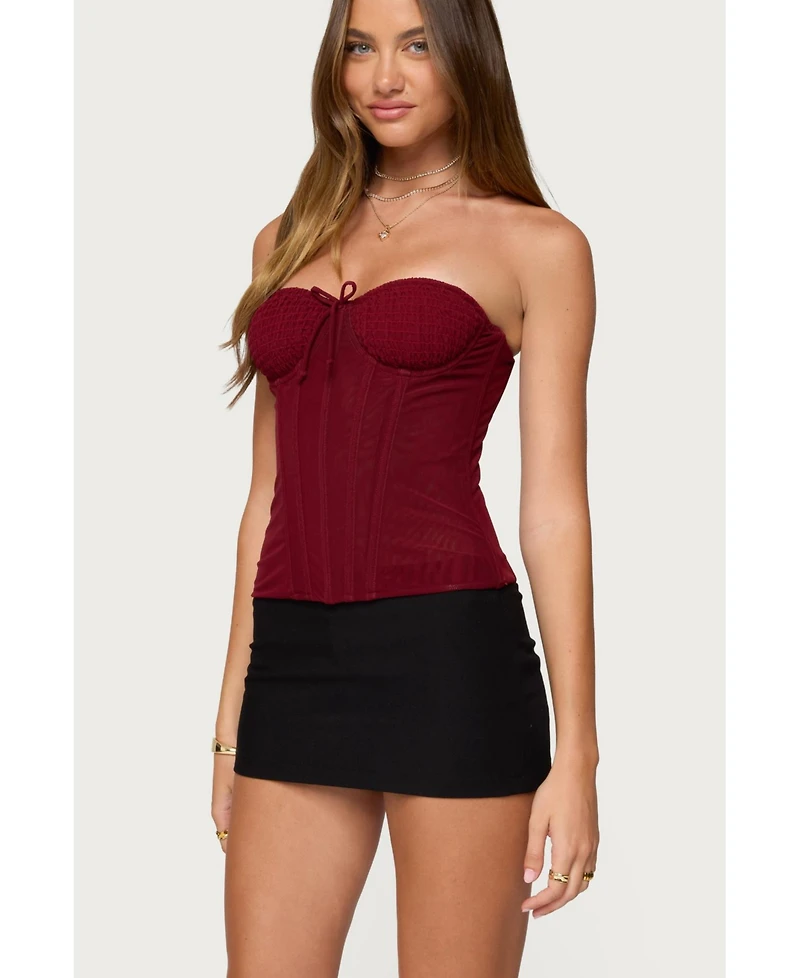 Edikted Women's Guinivere Smocked Strapless Corset