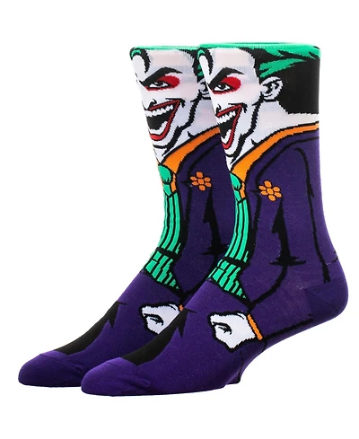 Dc Comics Men's The Joker: Rebirth 360-Degree Graphic Print Crew Socks for Men