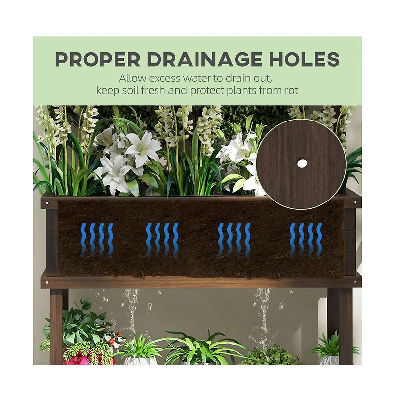 Chic Crate Outsunny Raised Garden Bed with Trellis