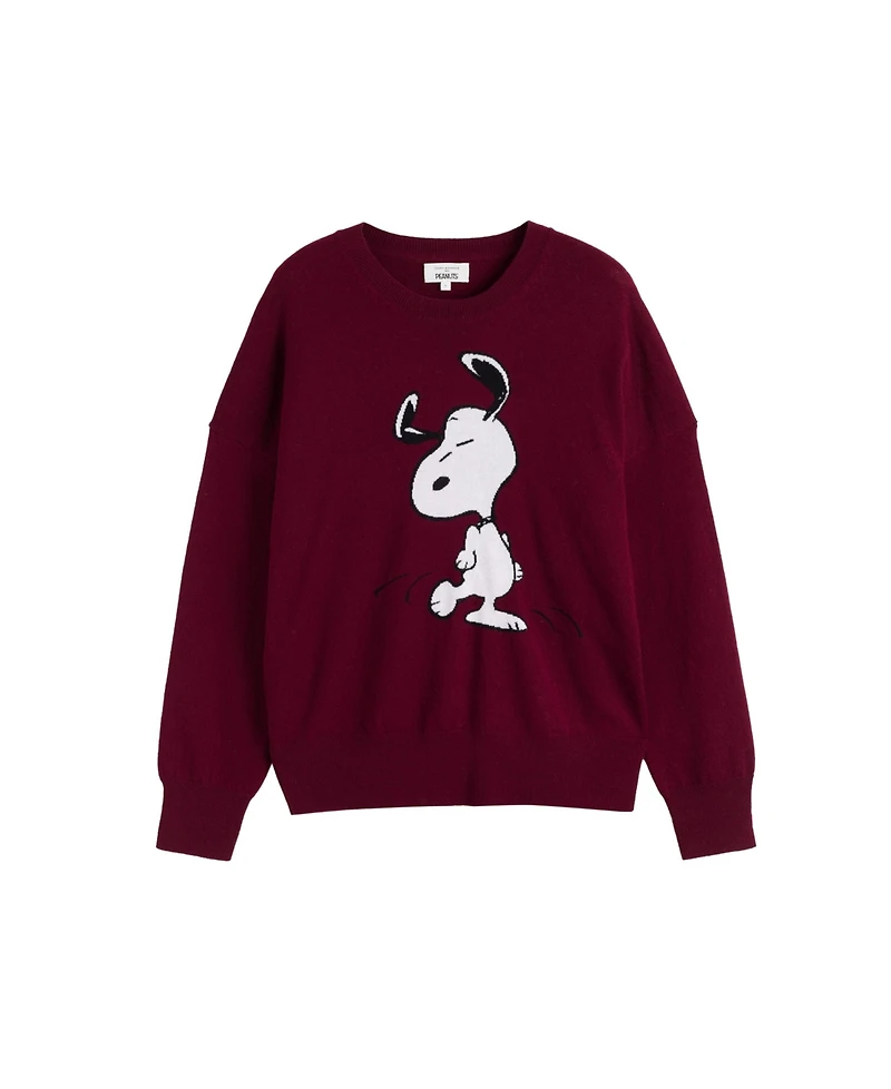 Chinti & Parker Women's Wool-Cashmere Dancing Snoopy Sweater