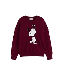 Chinti & Parker Women's Wool-Cashmere Dancing Snoopy Sweater