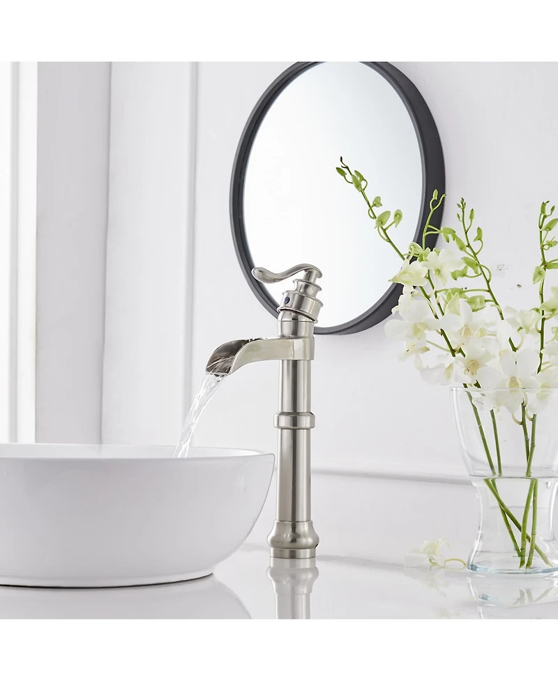 Greenspring Waterfall Single Hole Single-Handle Vessel Bathroom Faucet With Drain Assembly Oil Rubbed Bronze
