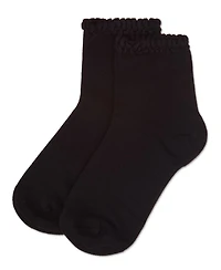 Memoi Little Girls Bubble Stitch Welt Anklet Socks
