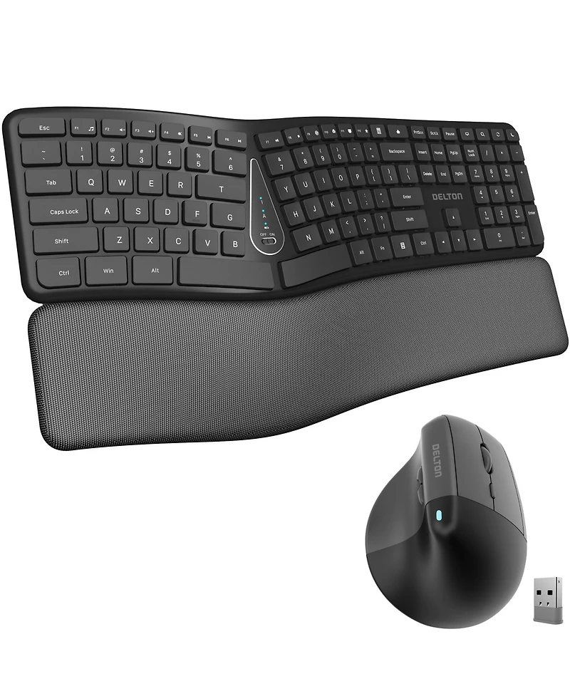Delton KB250 Wireless Ergo Keyboard and S38 Wireless Mouse