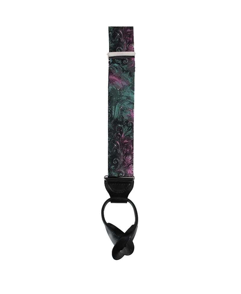 Trafalgar Men's The Arcane Storm Silk Button End Novelty Suspenders