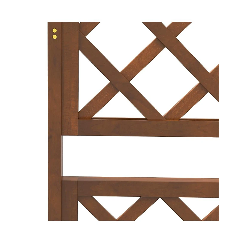 Chic Crate Outsunny Wood Planter with Trellis Privacy Screen