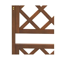 Chic Crate Outsunny Wood Planter with Trellis Privacy Screen