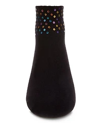 Memoi Little Girls Multicolor Sequin Cotton Blend Anklet Sock