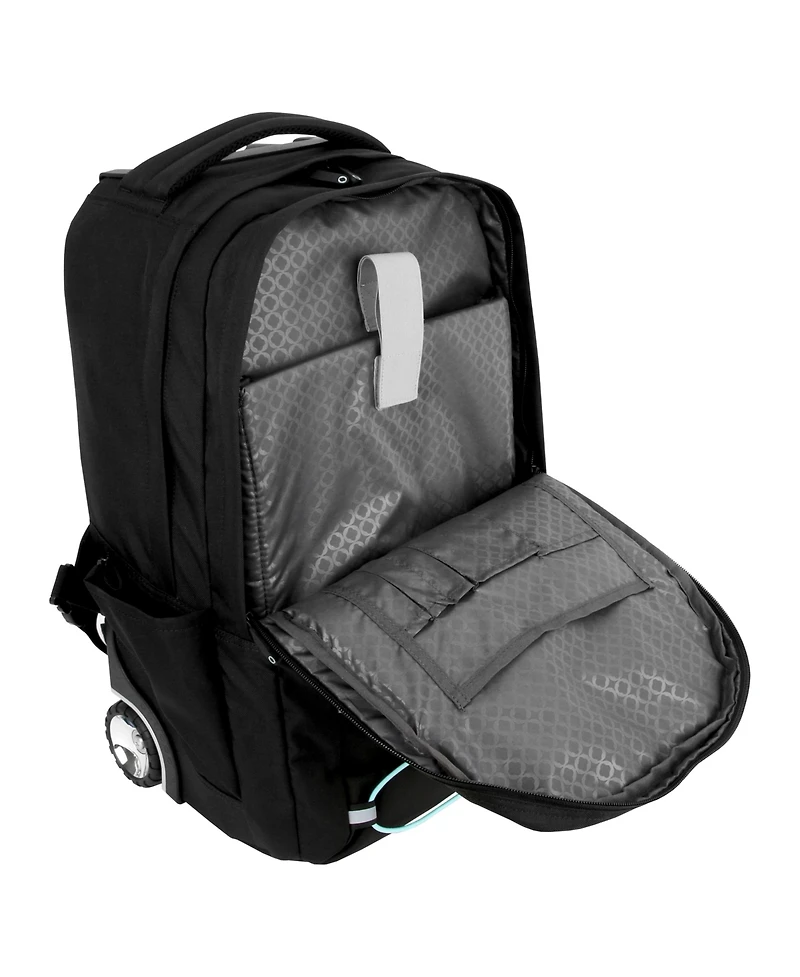 J World Lash Wheeled Backpack with Interior Laptop Sleeve for Travel (19 inch)
