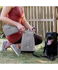 Walk Star Kit: 3-in-1 Dog Bag, Bowl, & Leash plus Matching 90 Refill Poop Bags