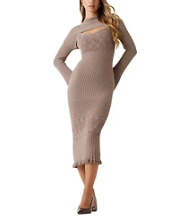 Guess Women's Mock Neck Shinju Dress