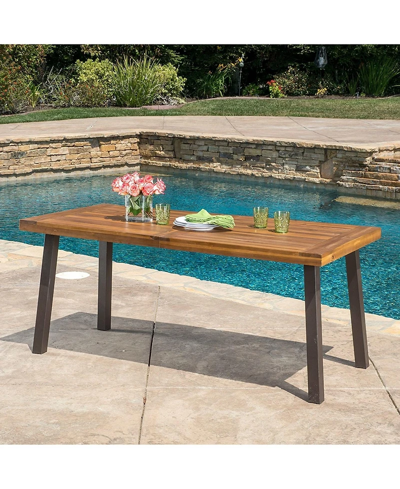 Acacia Wood Outdoor Patio Dining Table for Stylish Outdoor Meals